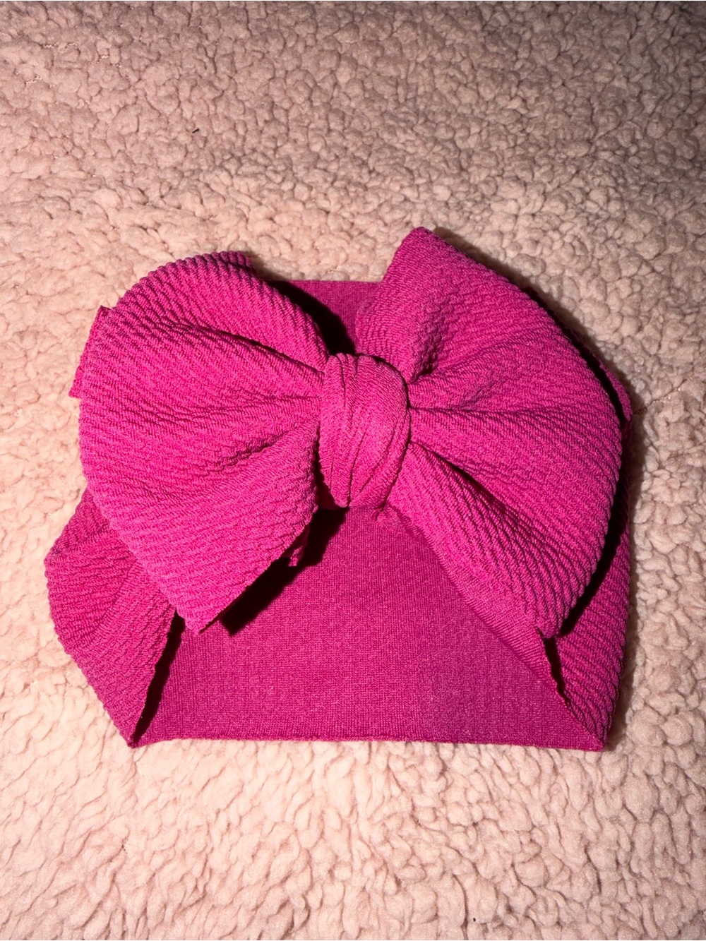 Kids Hot Pink Bow Headwrap